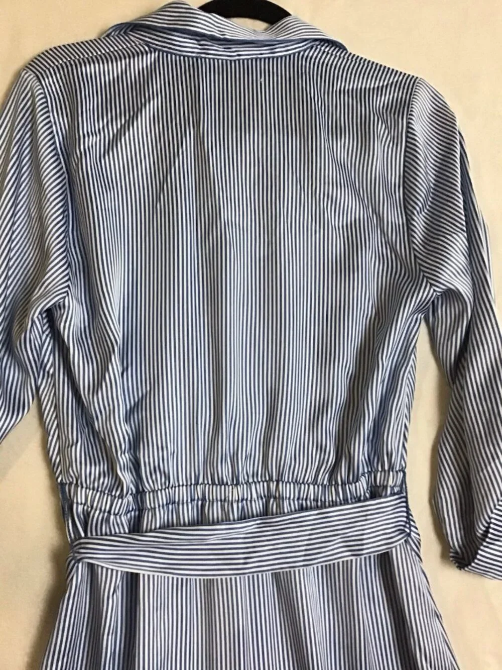 Michael Kors Women's Striped Tie-Front Shirtdress, Blueberry, Size S